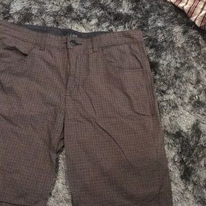 Brown checkered shorts